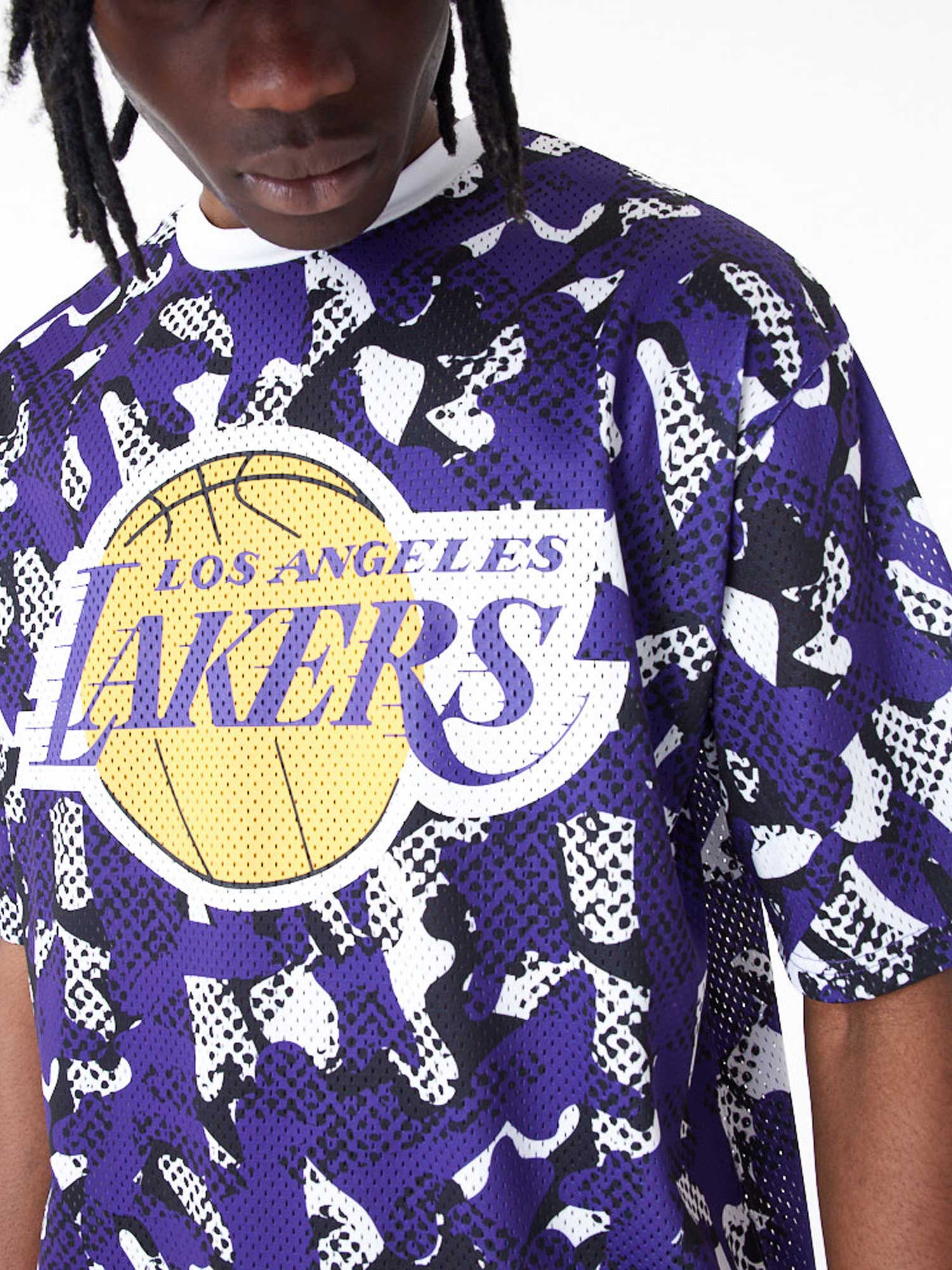 NEW ERA Тениска NBA TEAM AOP MESH OS TEE LOSLAK