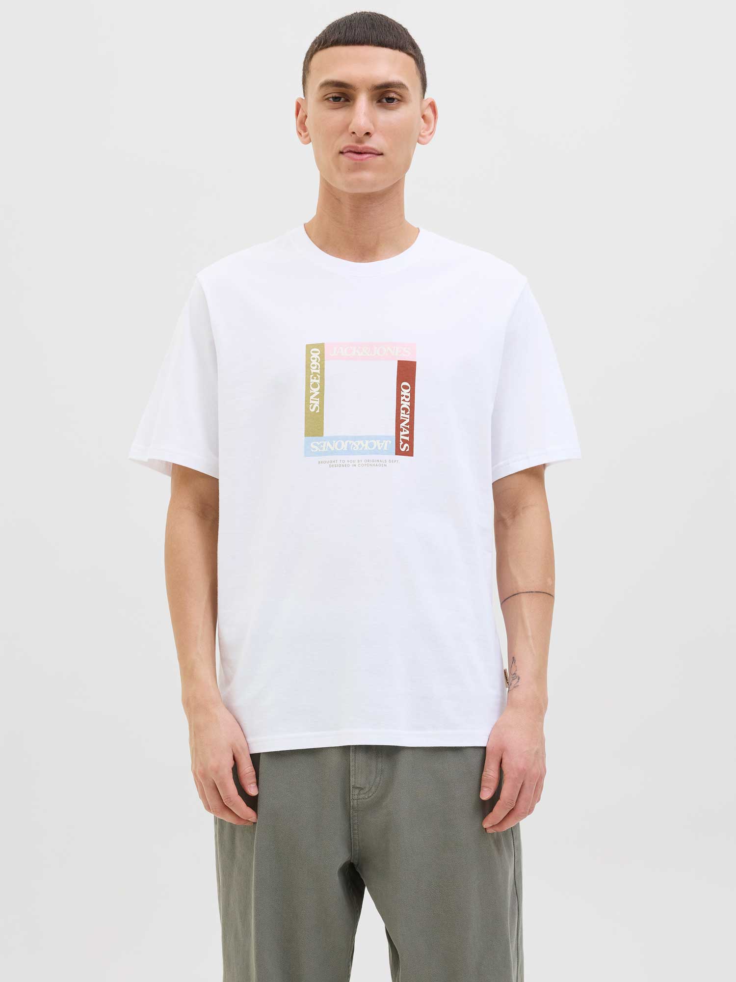 JACK & JONES Тениска JORTAVIRA BRANDING TEE SS CREW NECK