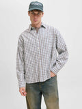 JACK & JONES Риза JORMEADOWS OVERSIZED CHECK SHIRT LS