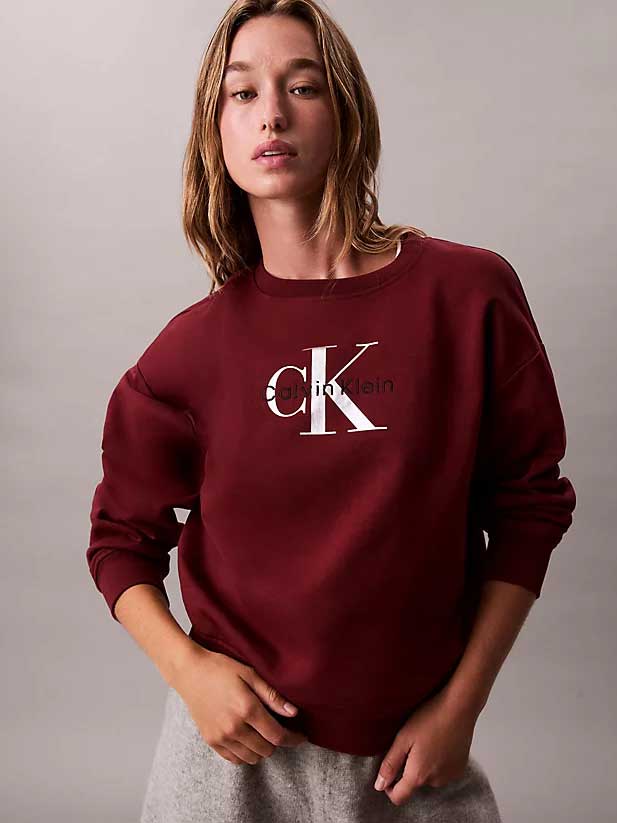 Calvin Klein Jeans Блуза LS MONOLOGO FRENCH TERRY RLXD