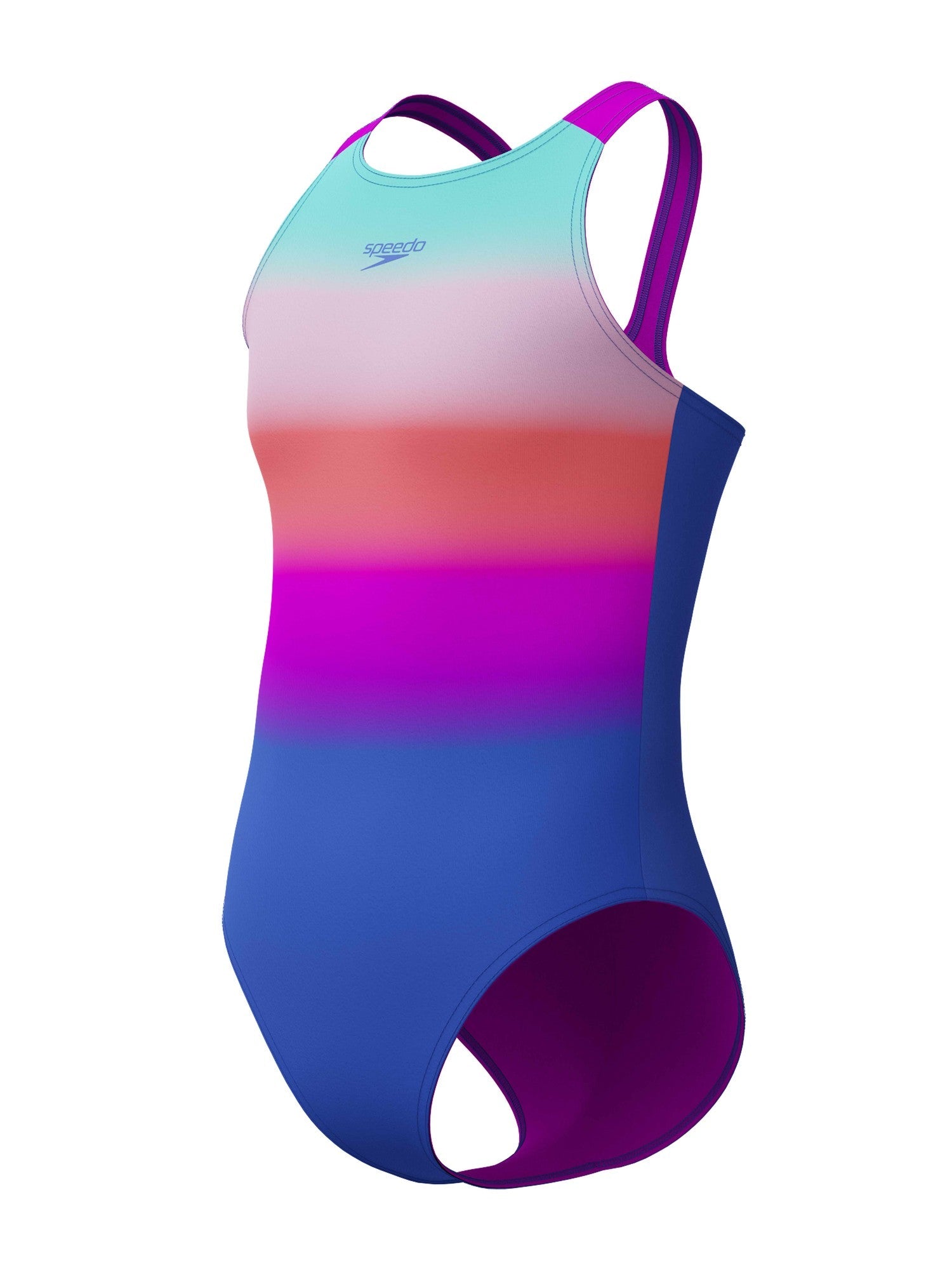 SPEEDO Цял бански GIRLS PRINTED PULSEBACK
