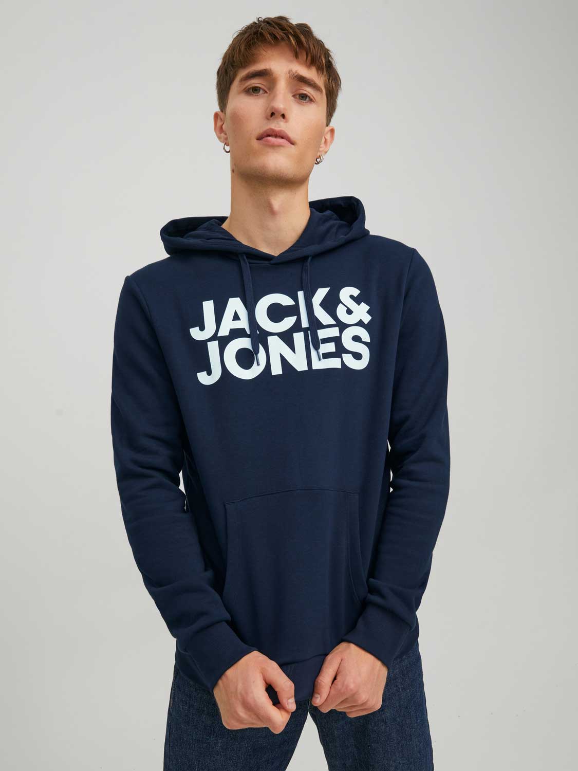 JACK & JONES Суитшърт JJECORP LOGO SWEAT HOOD NOOS