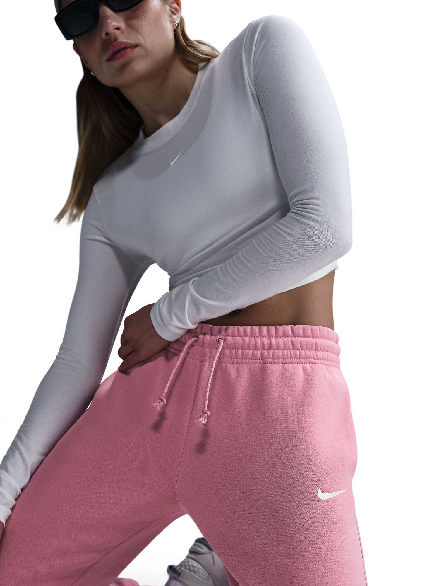 NIKE Спортно долнище W NSW PHNX FLC MR PANT STD