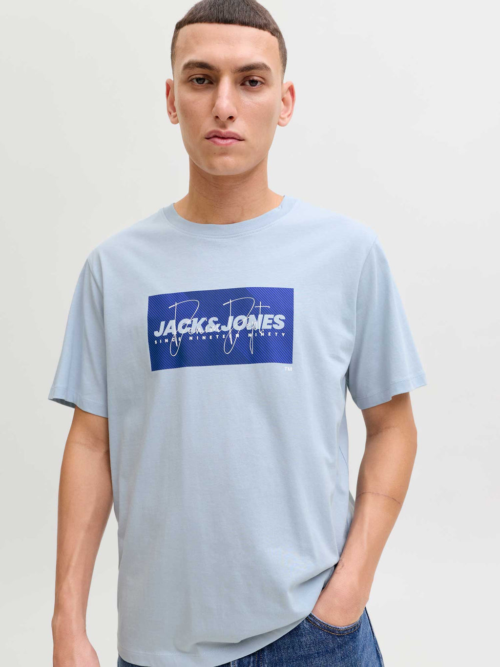 JACK & JONES Тениска JJCOLE PRINT TEE SS CREW NECK