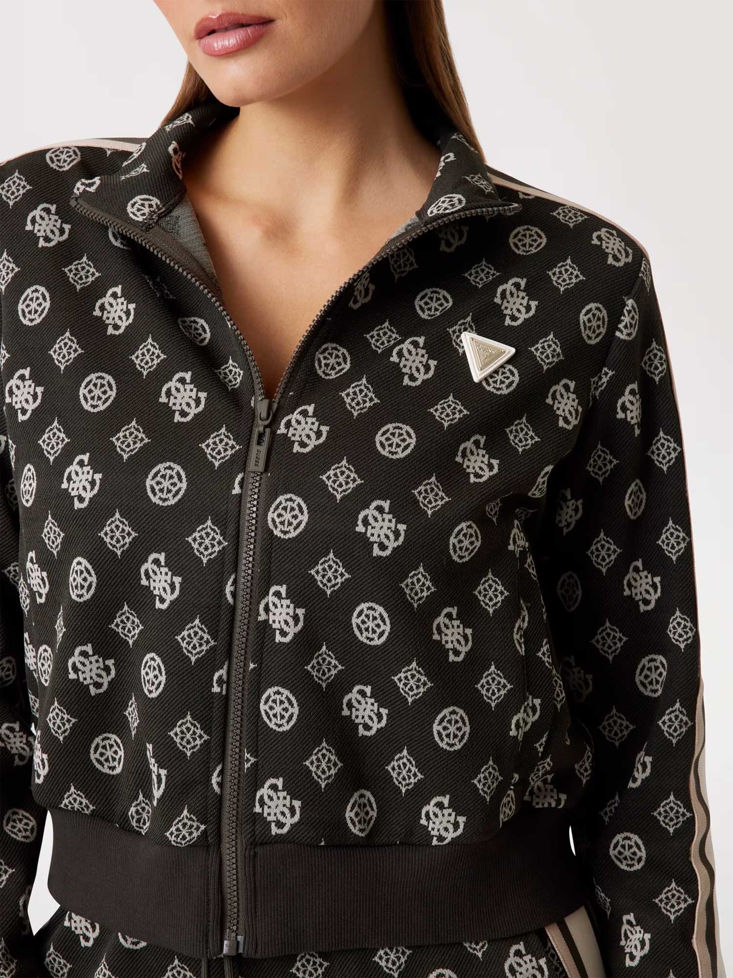 GUESS Спортно горнище PEONY TAPED FULLZIP