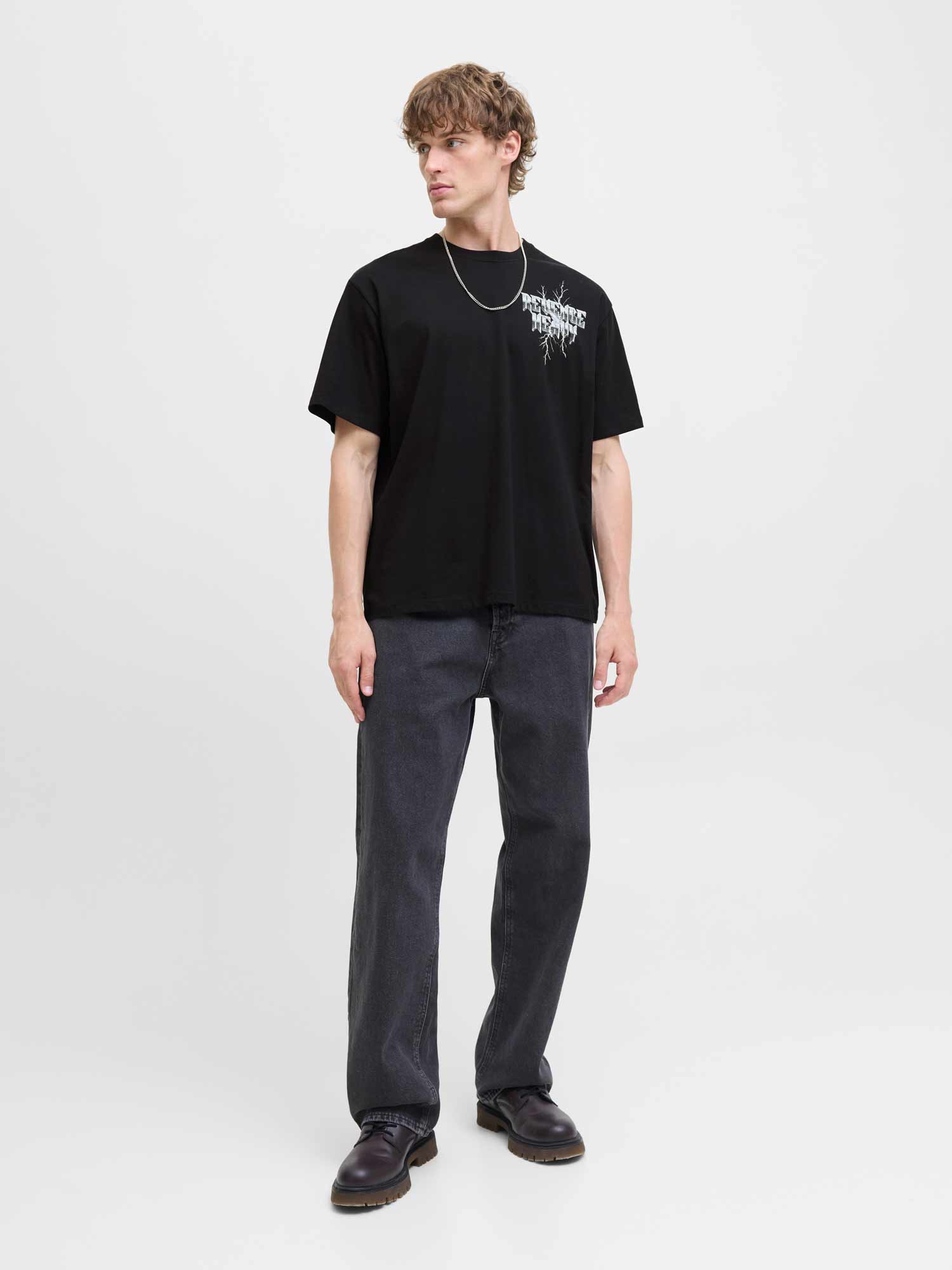 JACK & JONES Тениска JOREAGLEROCK GALLERY TEE SS CREW NECK TG