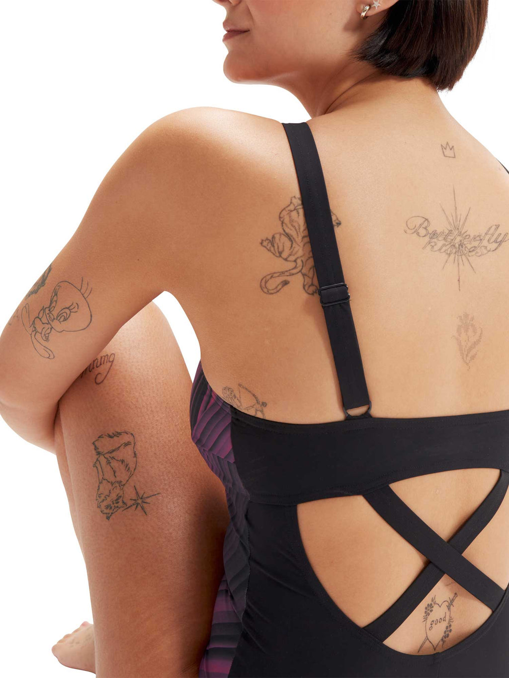 SPEEDO Цял бански WOMENS SHAPING ENLACE PRINTED