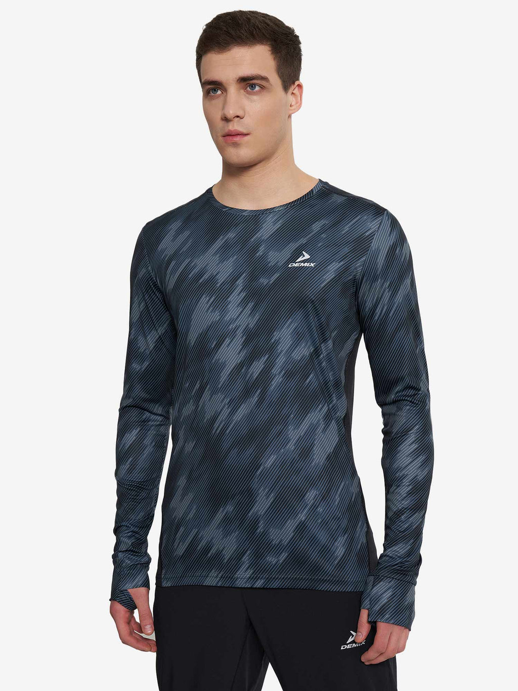 DEMIX Блуза M D Running Urban AOP LS T-Shirt