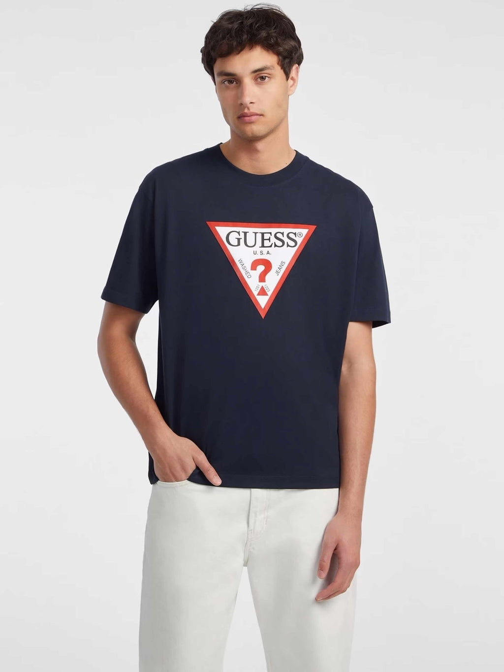 GUESS JEANS Тениска GJ SS CN OS ICONIC TEE