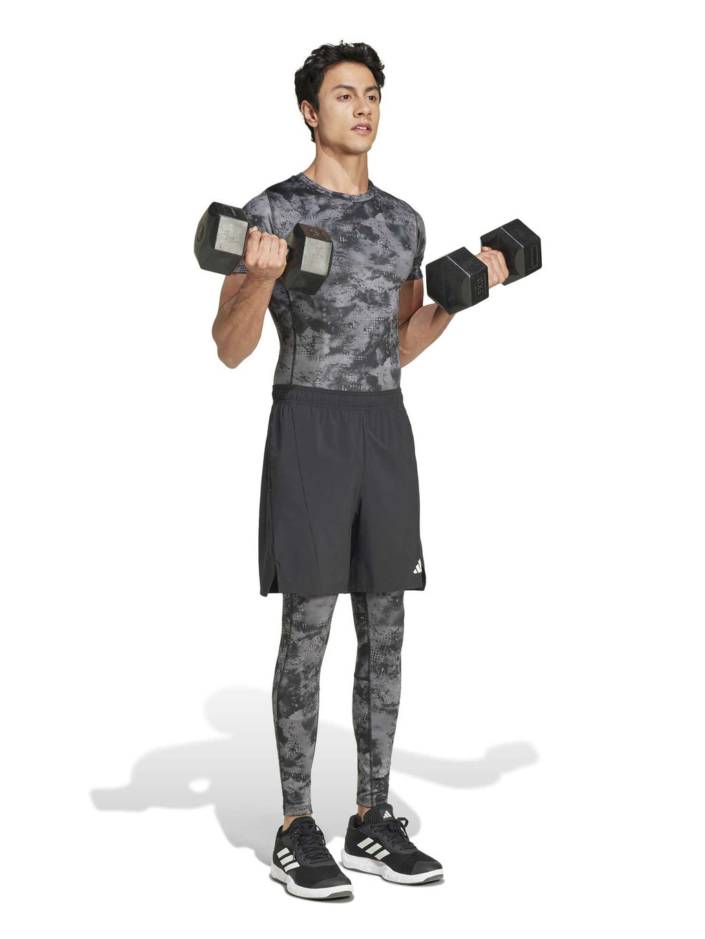 ADIDAS PERFORMANCE Тениска TECHFIT TRAINING AOP T-SHIRT