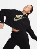 NIKE Суитшърт W FLC PO CROP DNC