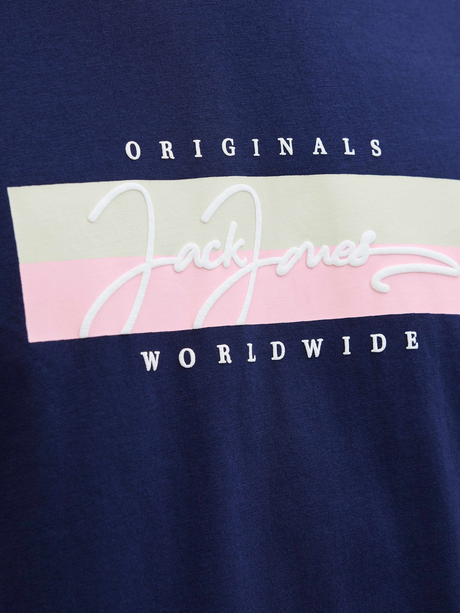 JACK & JONES Тениска JORFREDERIKSBERG BOX SCRIPT TEE SS CN LN