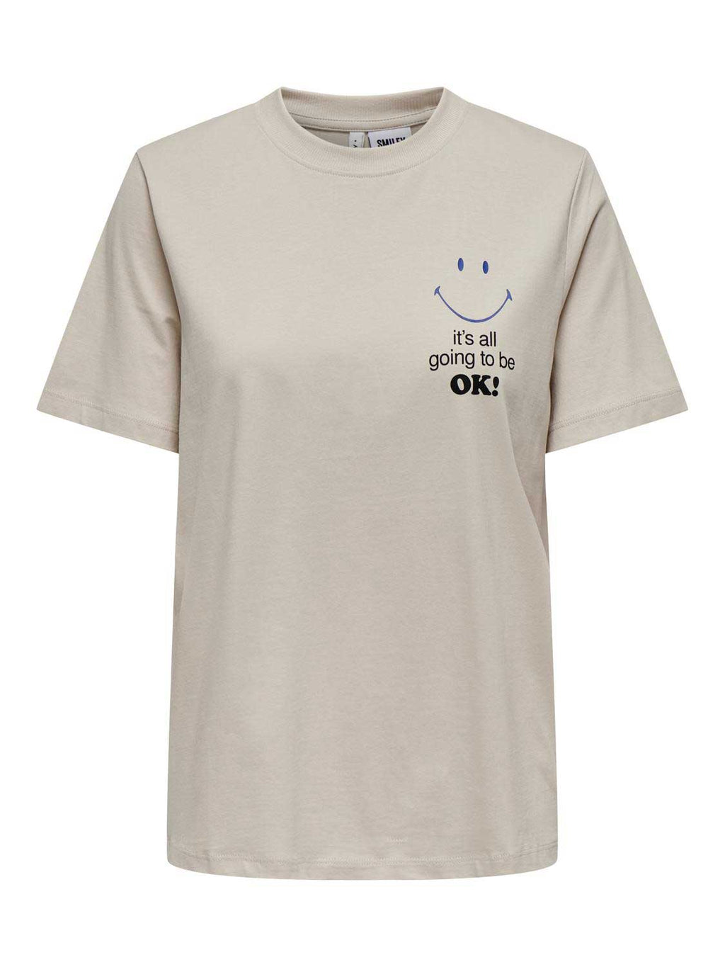 ONLY Тениска ONLSMILEY LIFE S/S O-NECK TOP BOX JRS