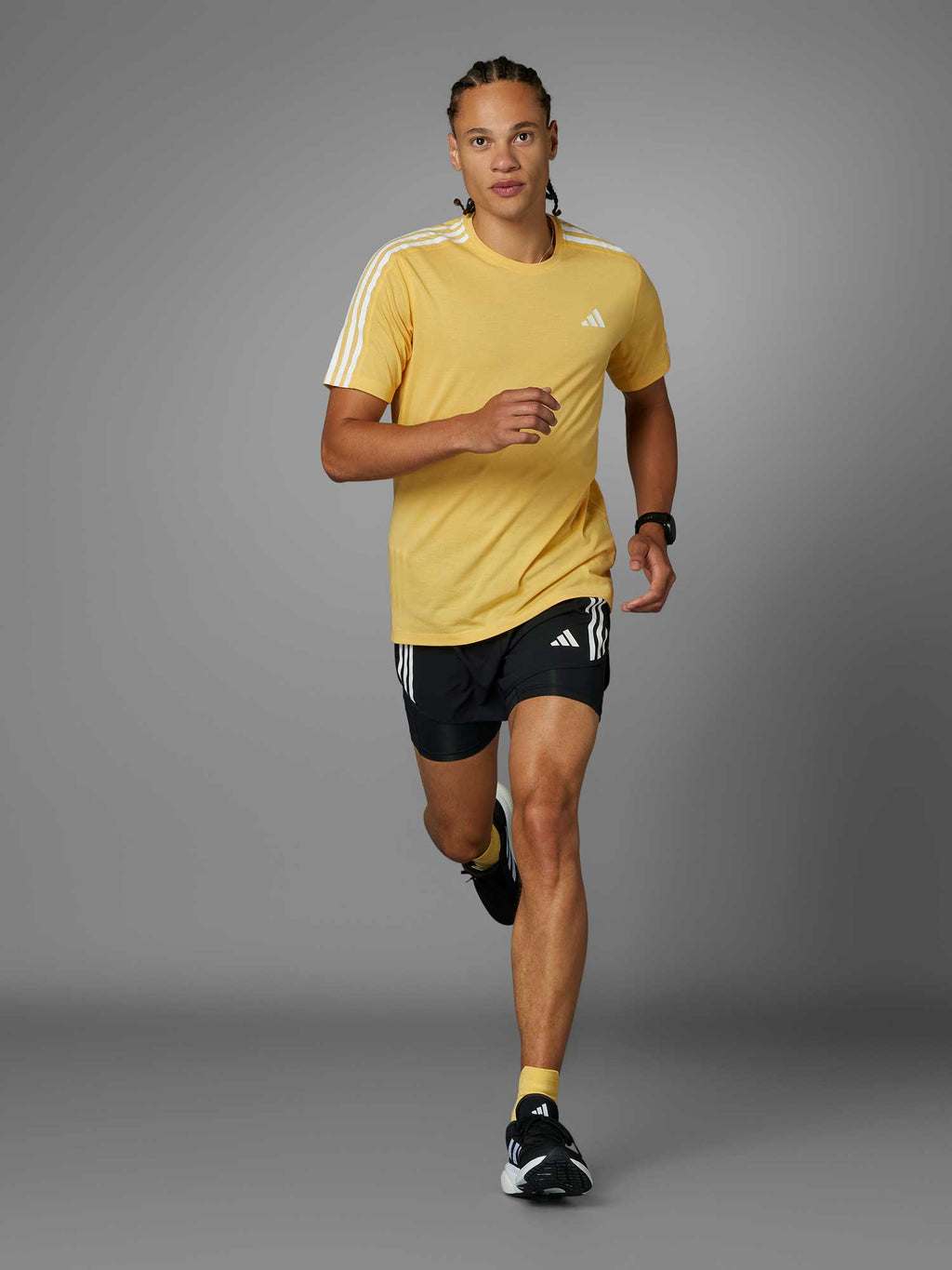 ADIDAS PERFORMANCE Къси панталони Own the Run 3 Stripes 2in1 Short