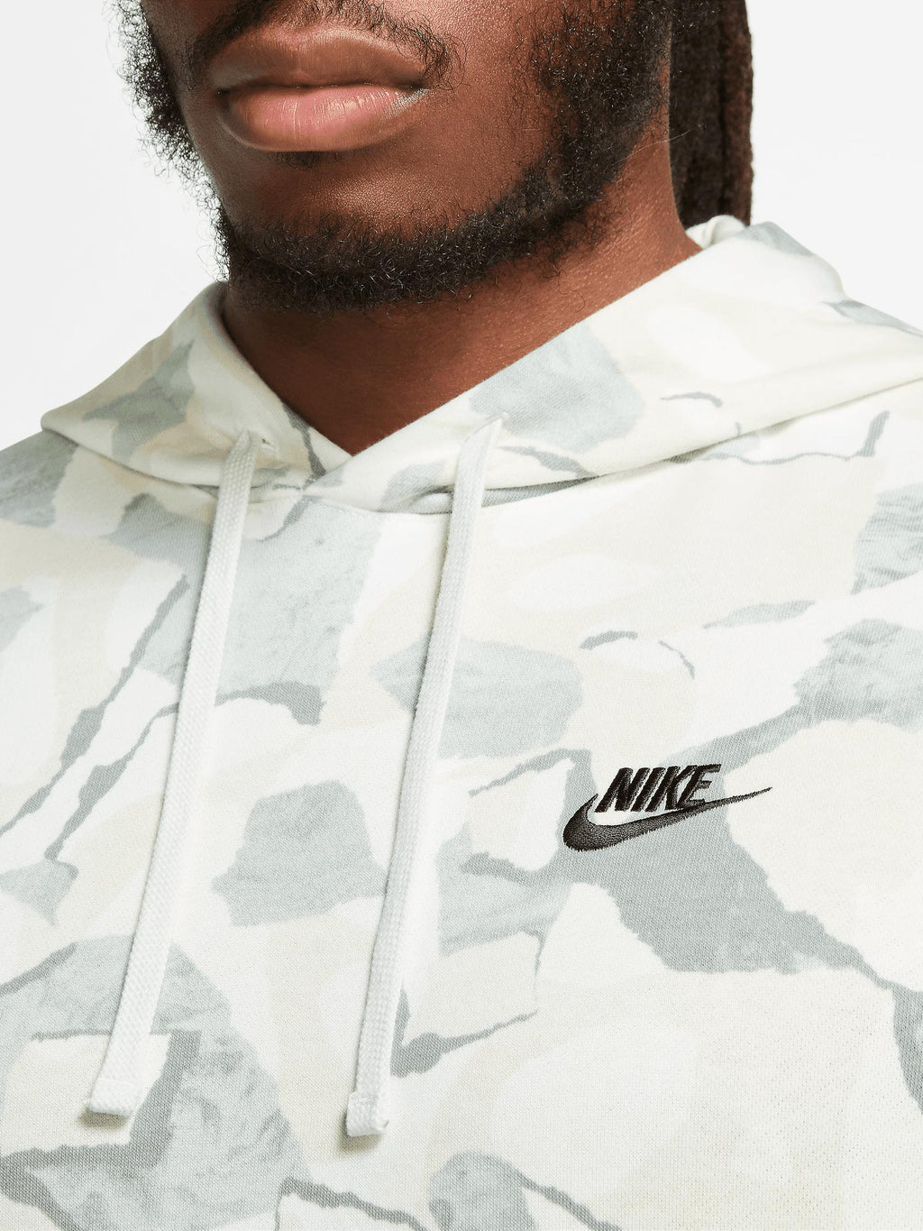 NIKE Суитшърт M NK CLUB+ FT PO HOODIE AOP