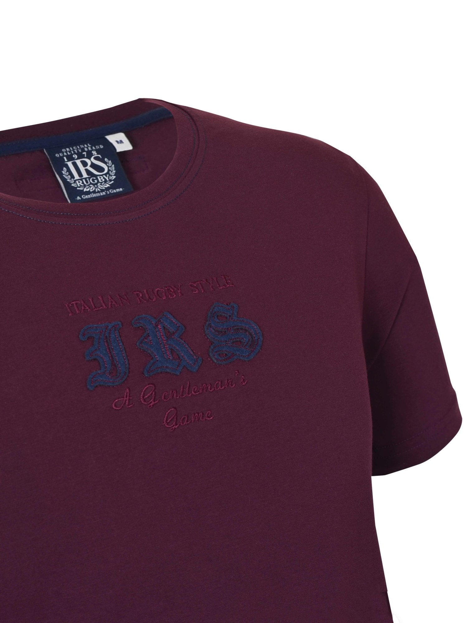 ITALIAN RUGBY STYLE Мъжка тениска IRS 25025 A-29-AUBERGINE