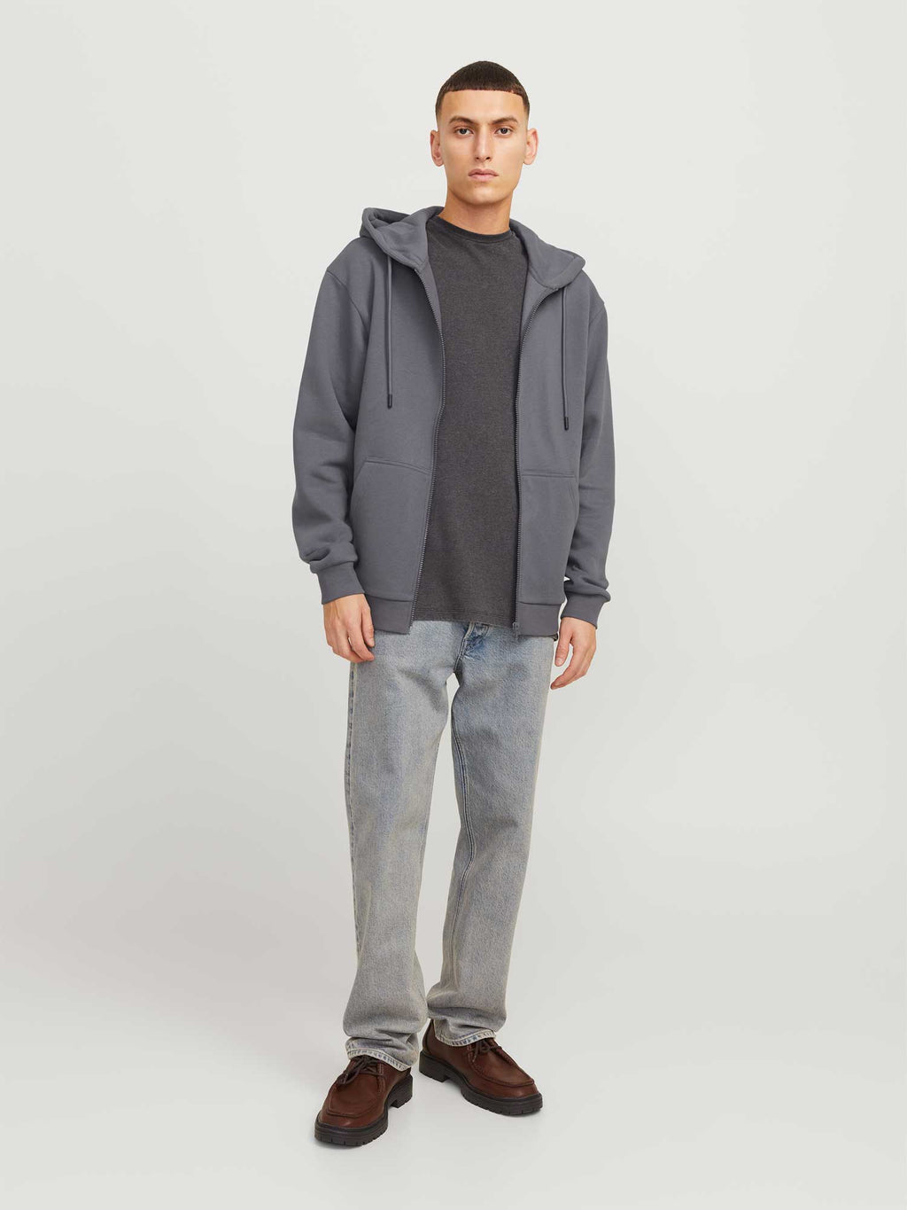 JACK & JONES Суитшърт JJEBRADLEY SWEAT ZIP HOOD NOOS