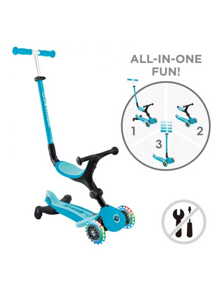 GLOBBER Тротинетка 5 в 1 GO UP ACTIVE LIGHTS 360