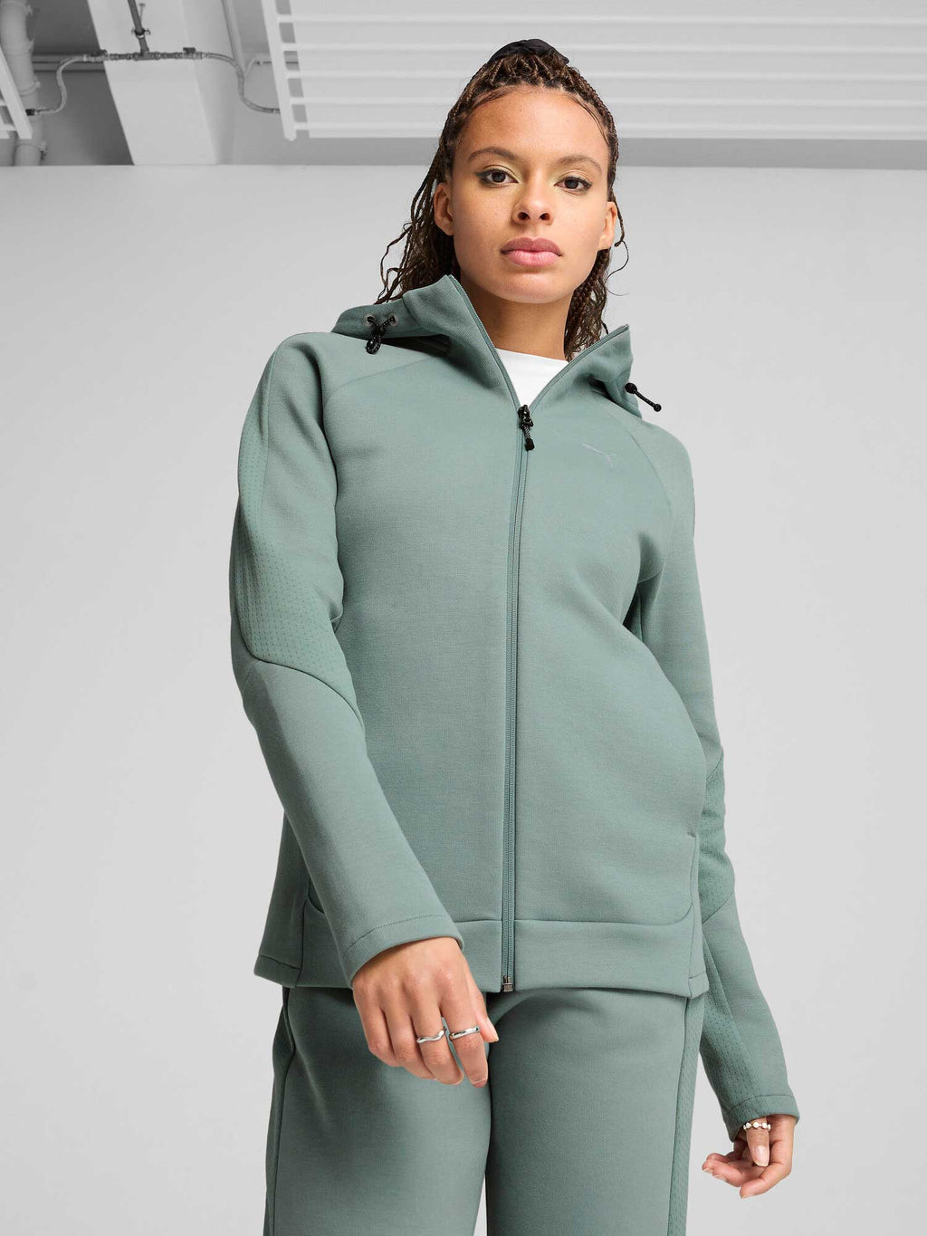 PUMA Суитшърт EVOSTRIPE Full-Zip Hoodie DK