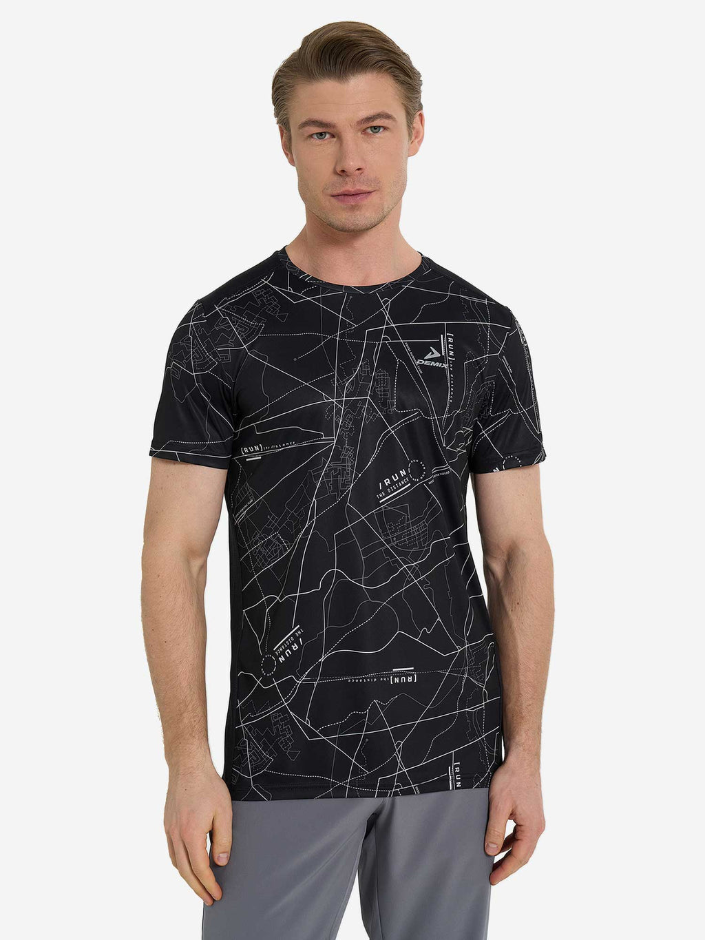 DEMIX Тениска M D Running Urban AOP SS T-Shirt