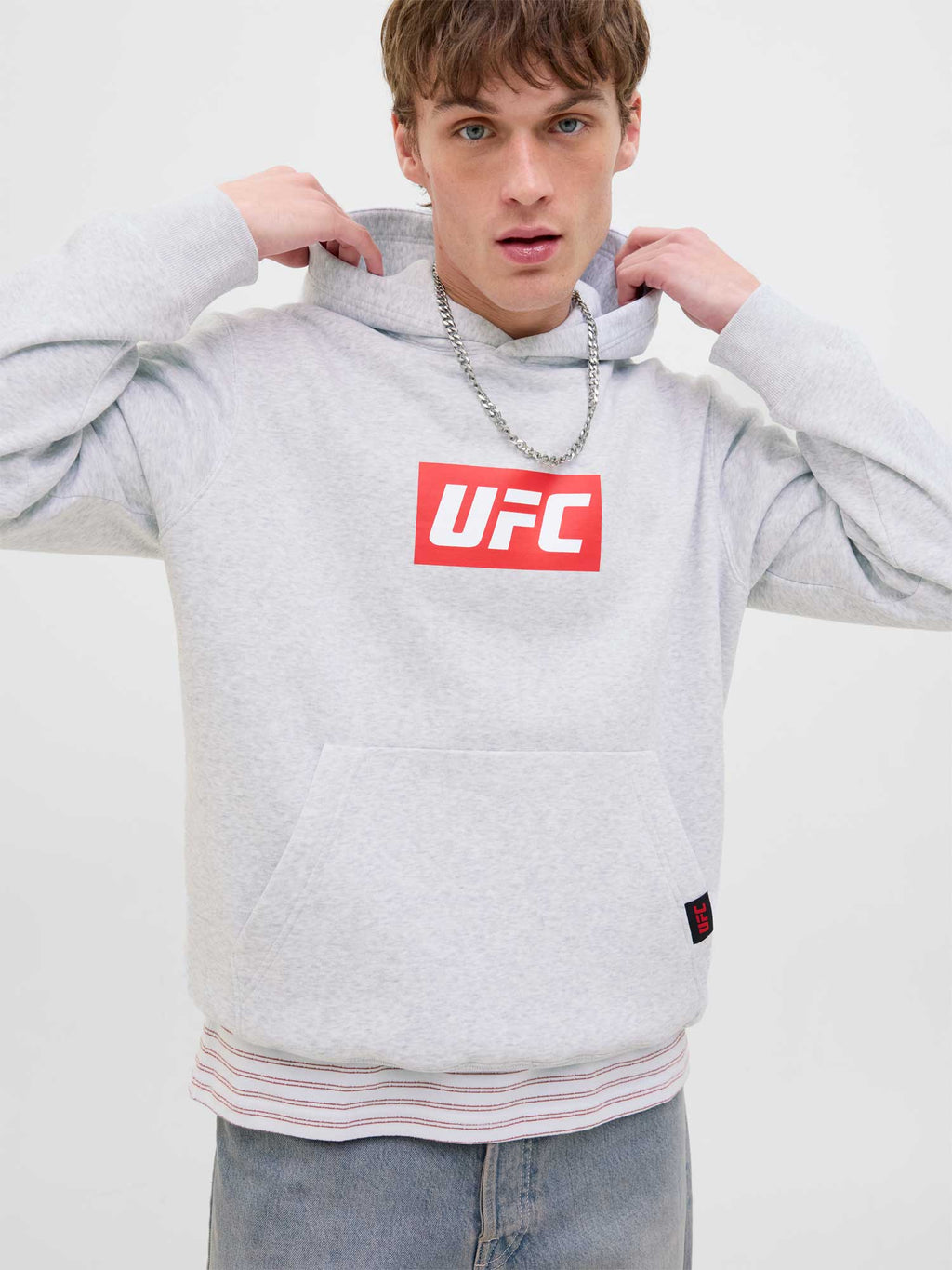 JACK & JONES Суитшърт JCOUFC SWEAT HOOD STYD
