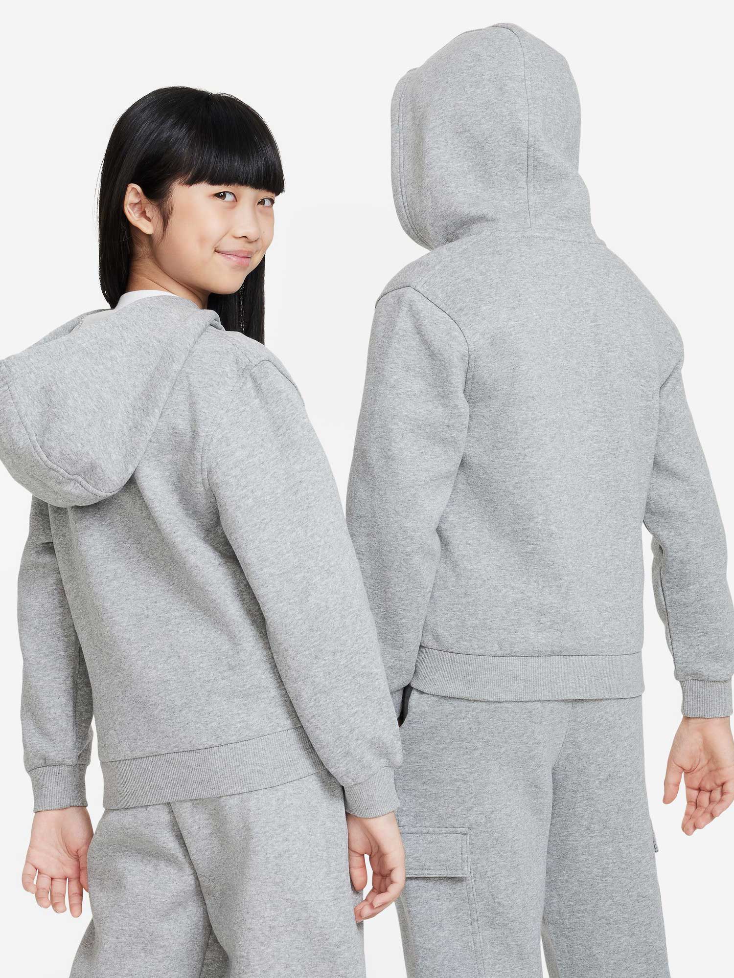 NIKE Суитшърт K NSW CLUB FLC HD FZ LS HBR