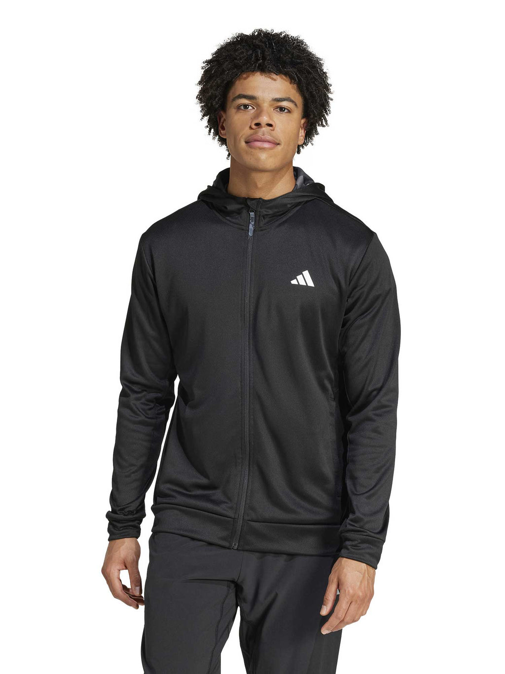 ADIDAS PERFORMANCE Суитшърт Train Essentials Camo Full-Zip Hoodie
