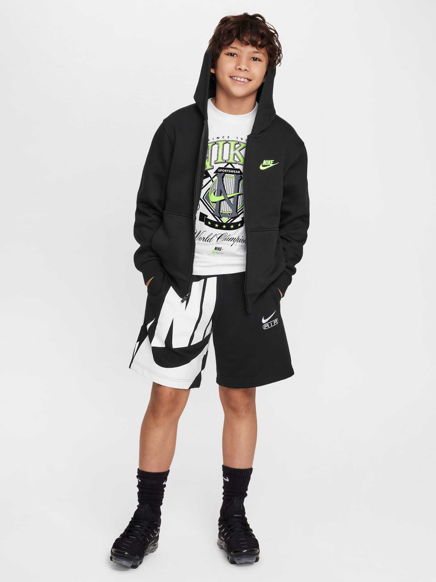 NIKE Суитшърт K NSW CLUB FLC HD FZ LS LBR