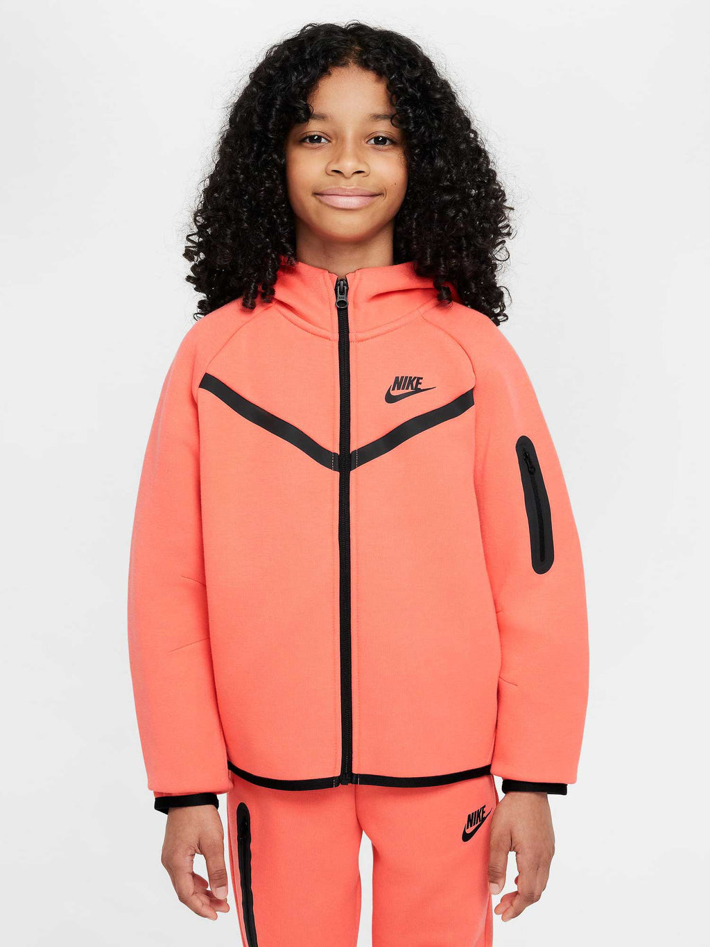 NIKE Суитшърт G NSW TCH FLC HD FZ LS - PD