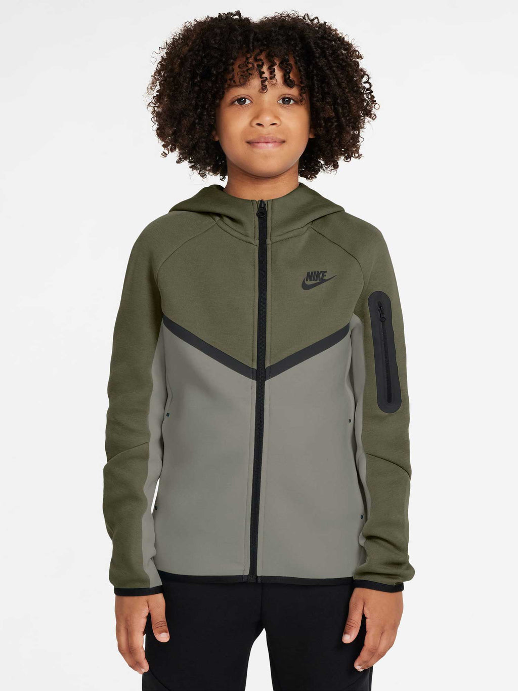 NIKE Суитшърт B NSW TCH FLC FZ - PD