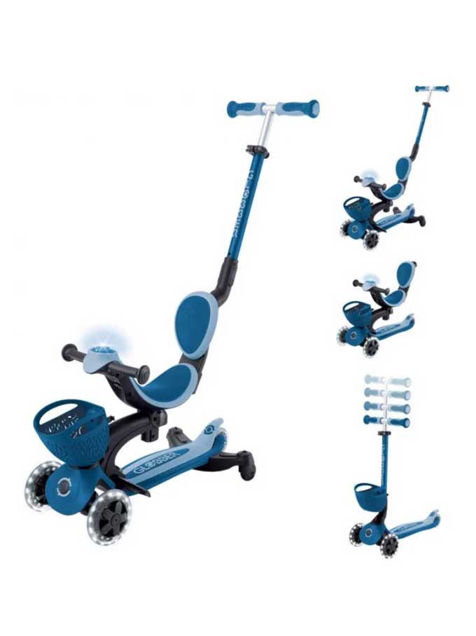 GLOBBER Тротинетка 5 в 1 BABY LEARN 360 FLASH LIGHTS