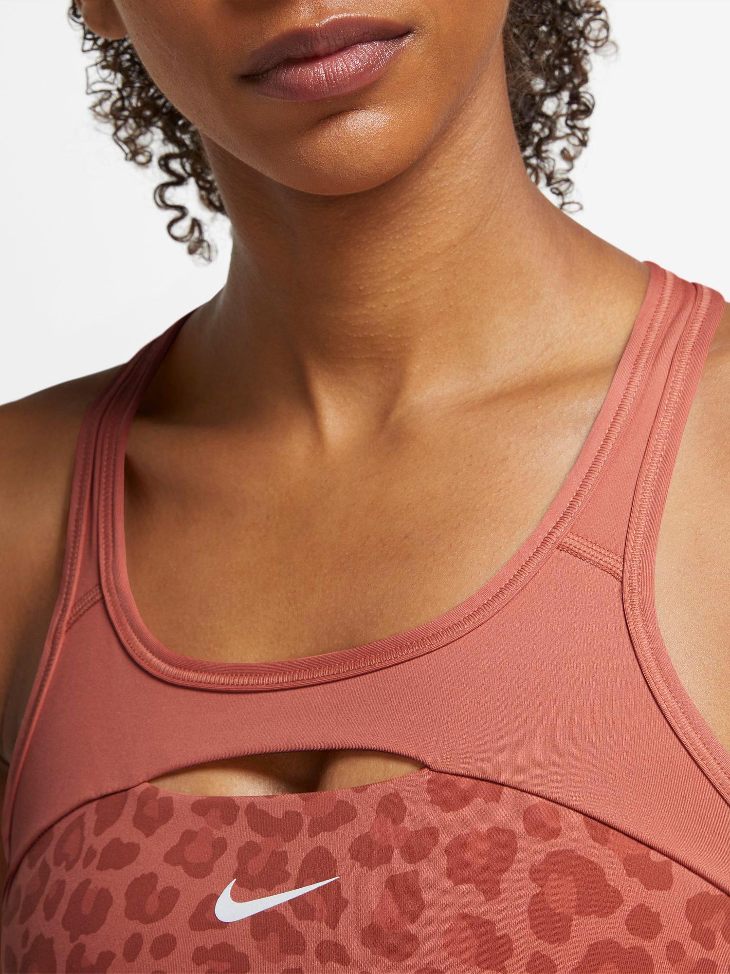 NIKE Спортен сутиен SWSH CRS BK AOP