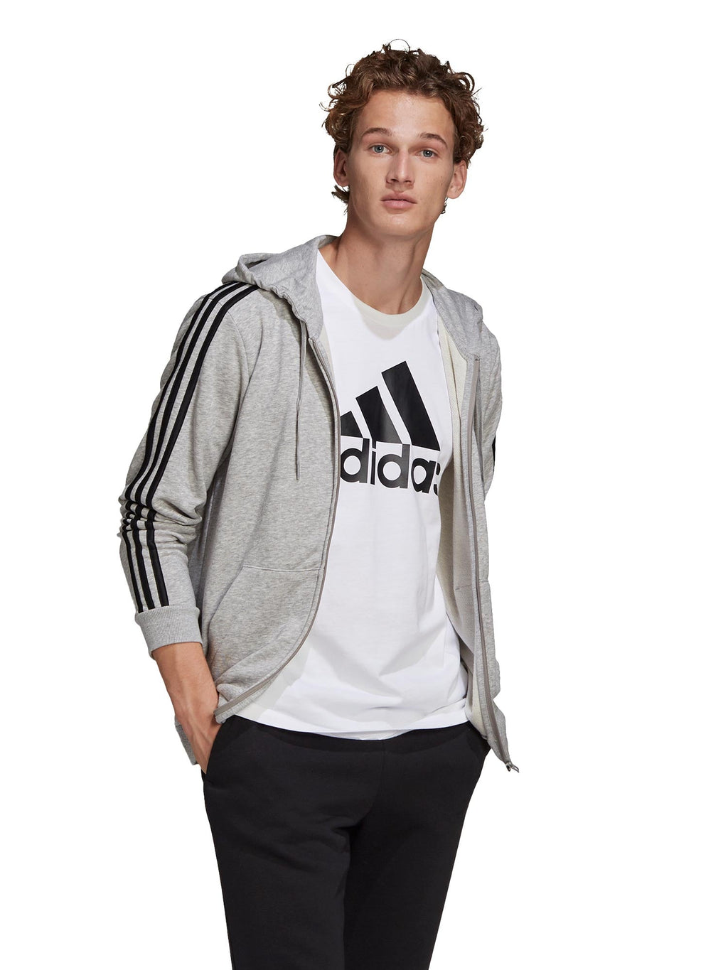 ADIDAS SPORTSWEAR Суитшърт Essentials French Terry 3-S Full-Zip