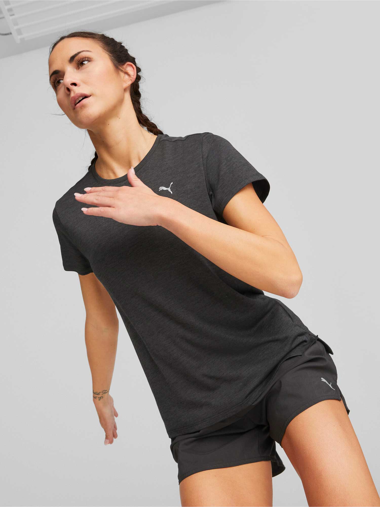 PUMA Тениска RUN FAVORITE HEATHER SS W