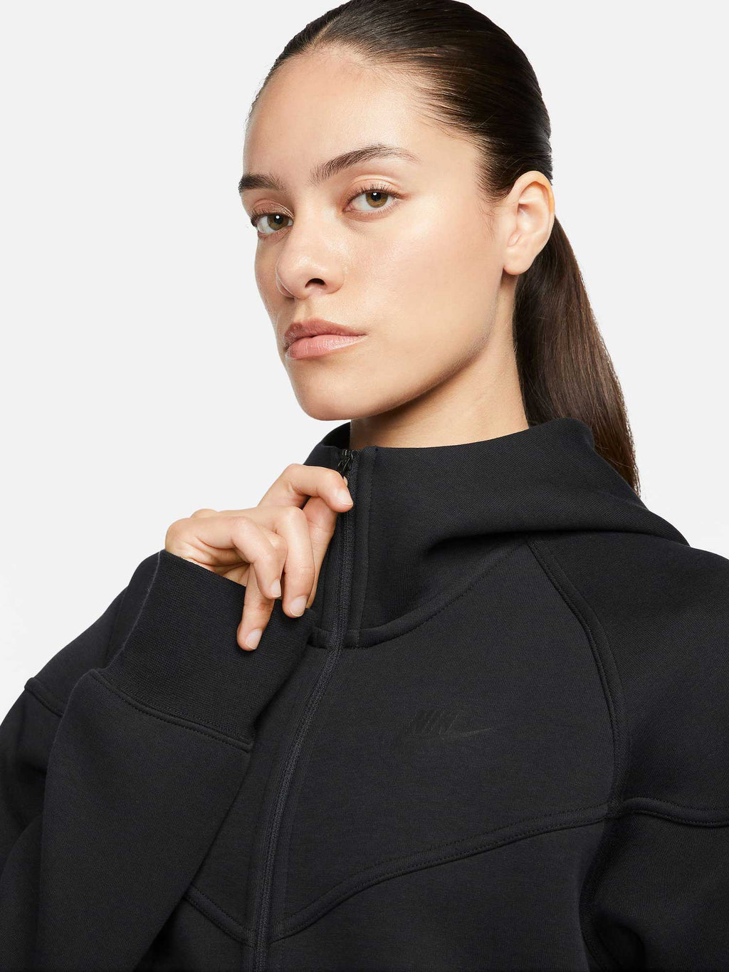 NIKE Суитшърт W NSW TCH FLC WR FZ HDY