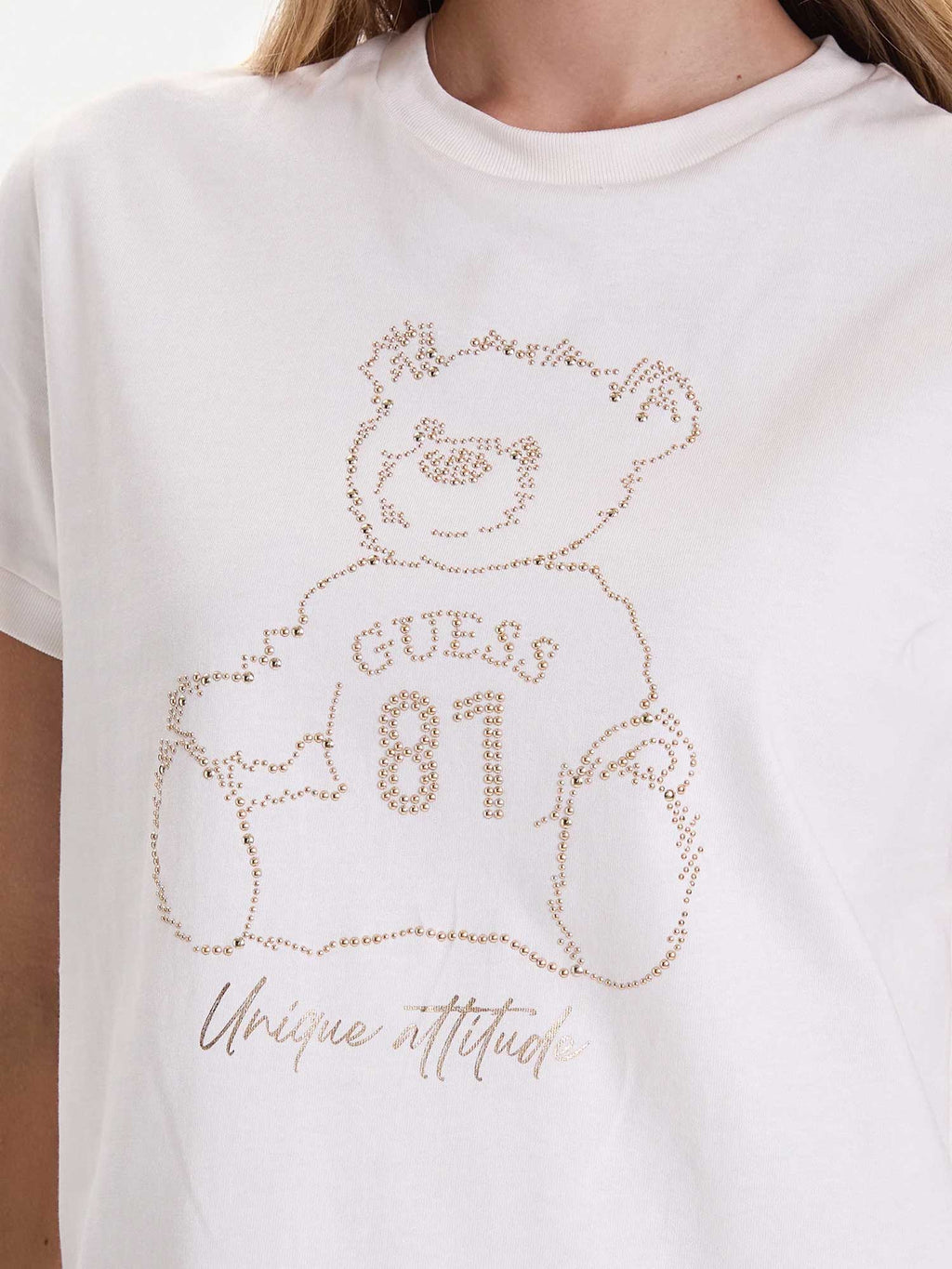 GUESS Тениска UNIQUE ATTITUDE SS T