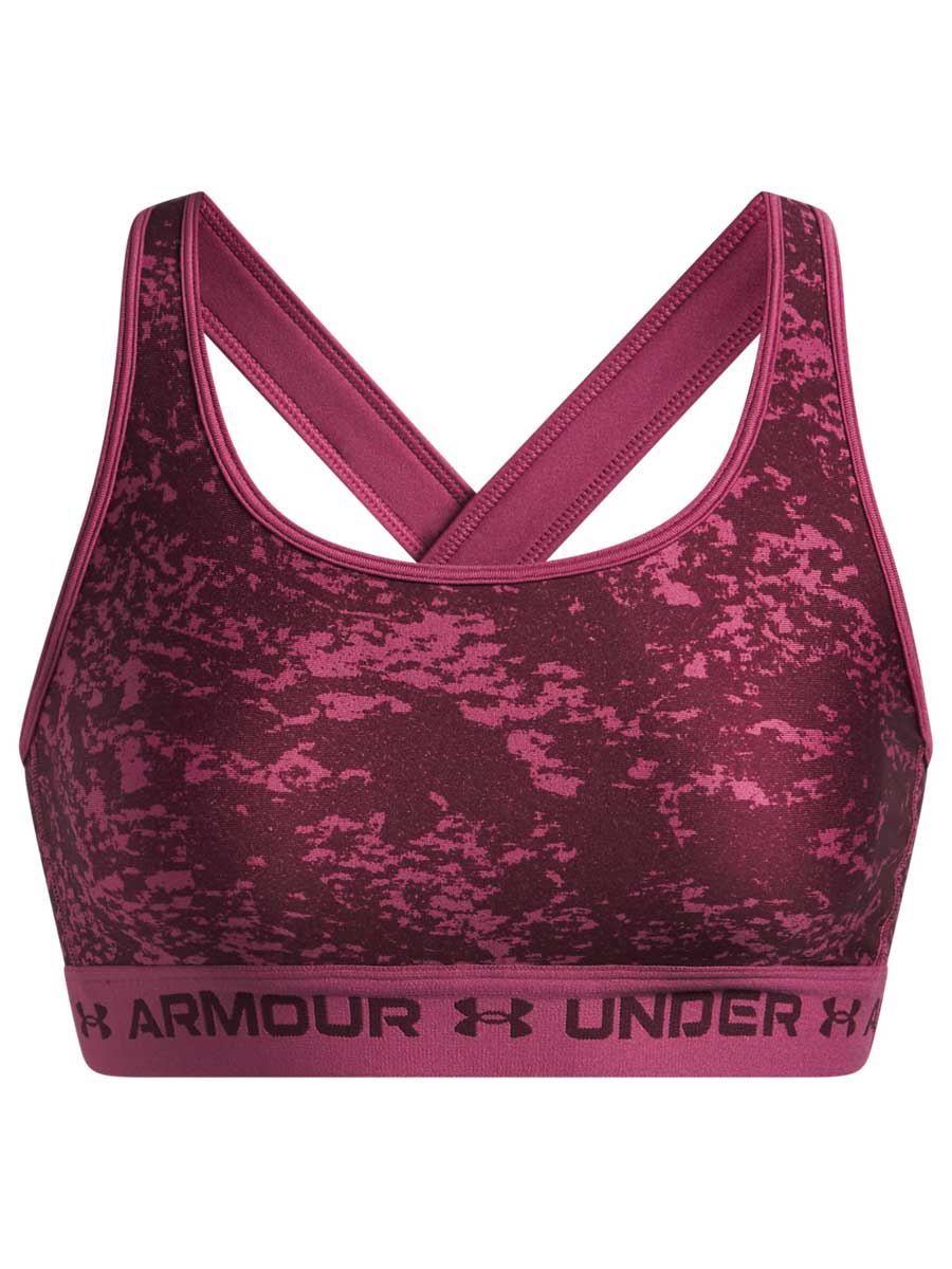 UNDER ARMOUR Спортен сутиен Crossback Mid Print