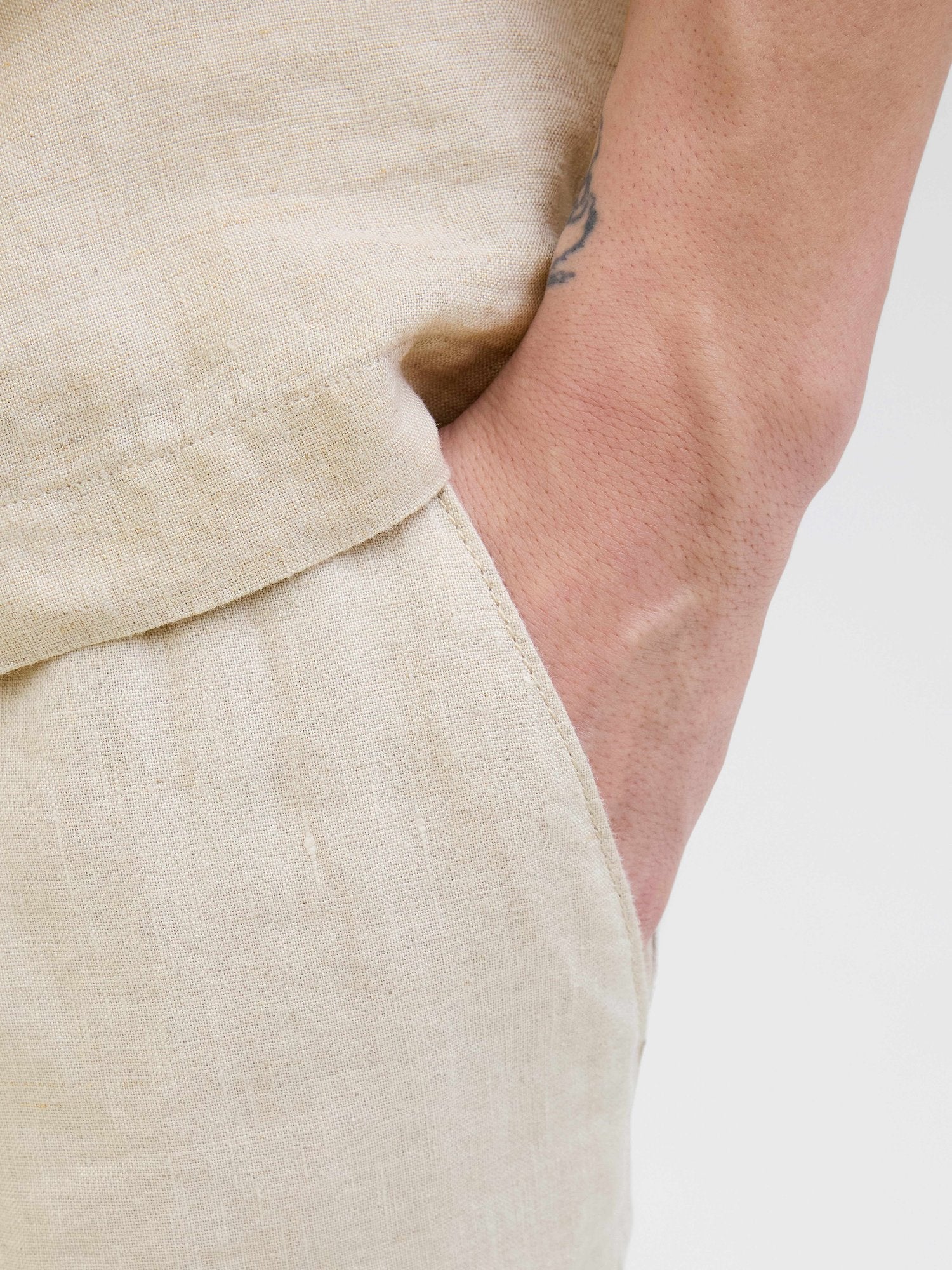 JACK & JONES Къси панталони JPSTBILL LAWRENCE LINEN SHORTS