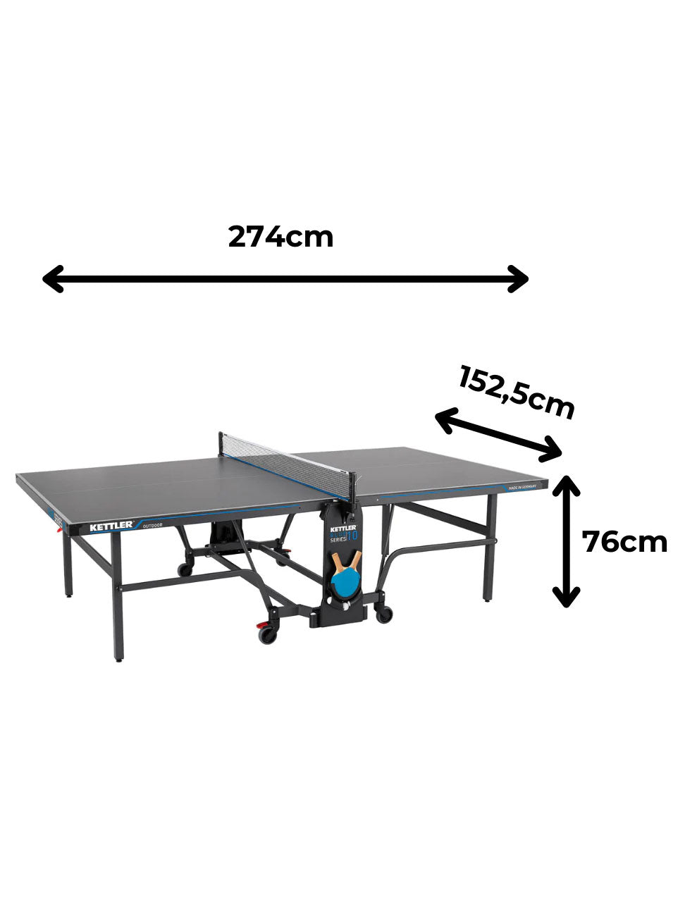 KETTLER Тенис маса K10 OUTDOOR