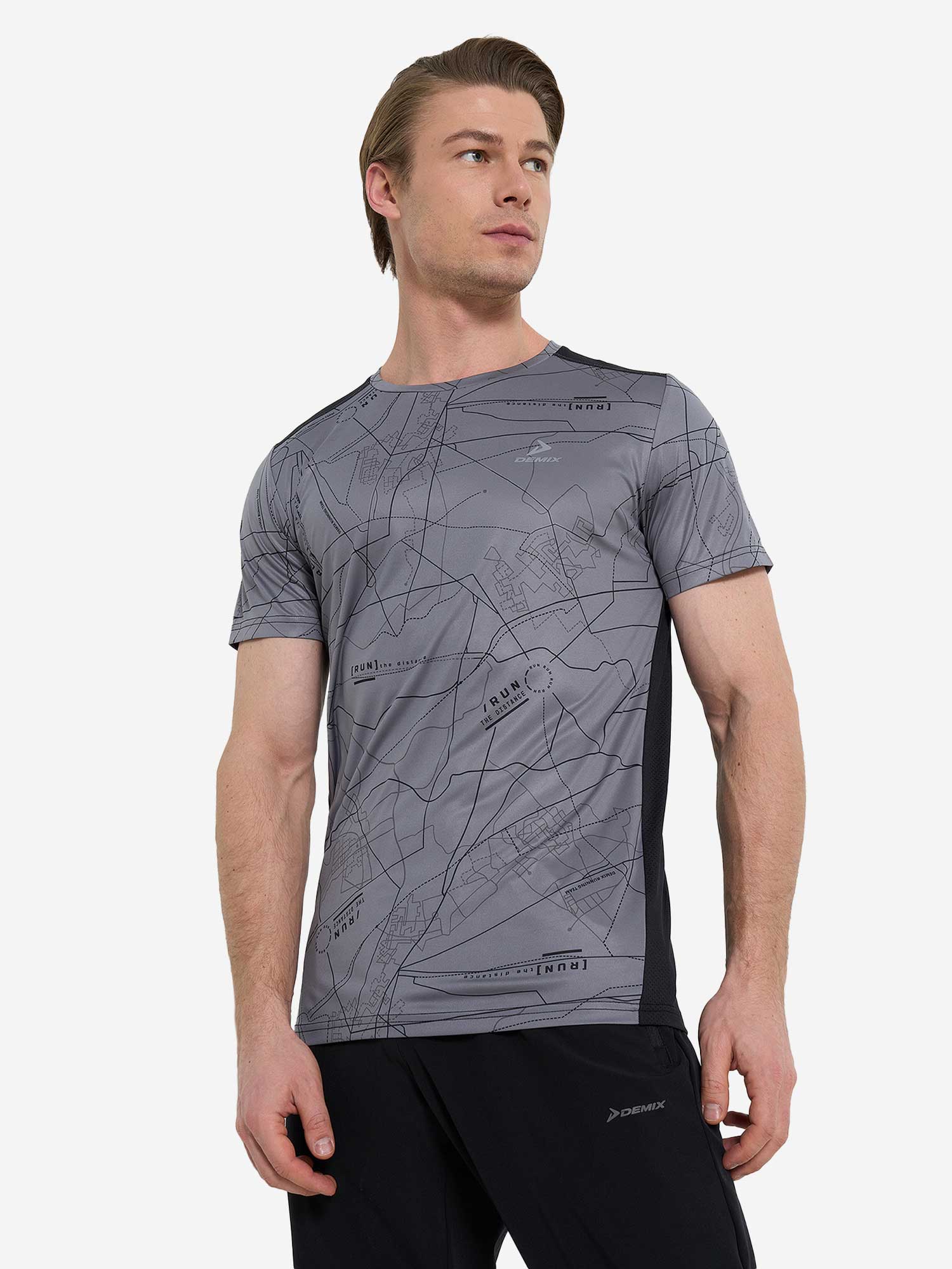 DEMIX Тениска M D Running Urban AOP SS T-Shirt