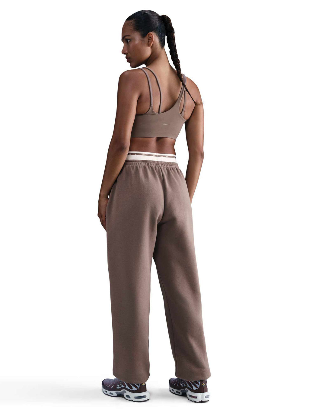 NIKE Спортно долнище W NSW PHNX FLC HR PANT GLS