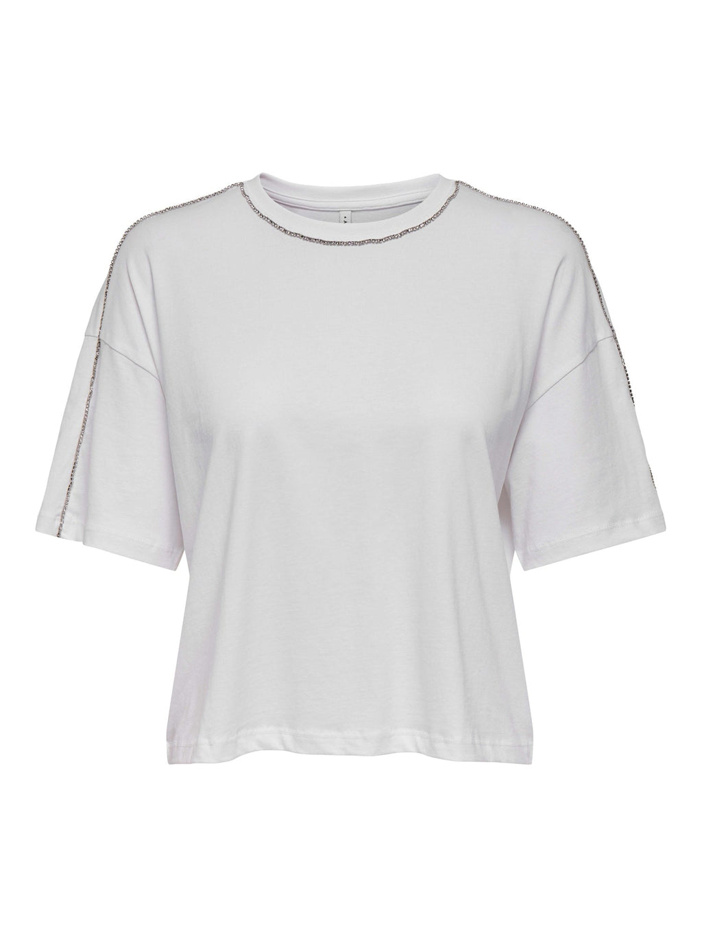 ONLY Тениска ONLCHERI LIFE S/S O-NECK BOXY TOP JRS
