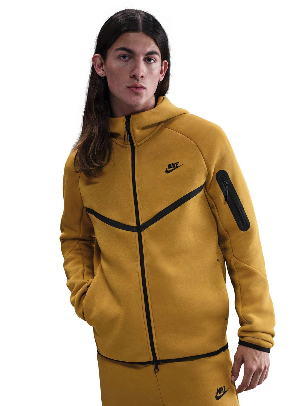 NIKE Суитшърт M NK TCH FLC FZ WR HOODIE