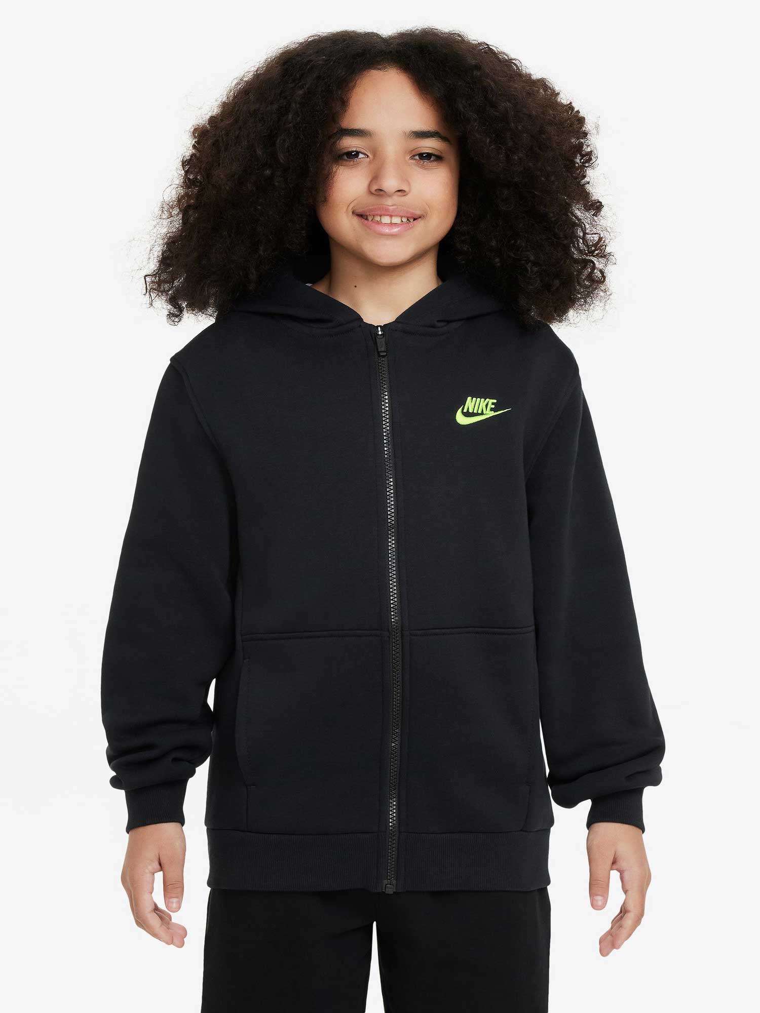 NIKE Суитшърт K NSW CLUB FLC HD FZ LS LBR