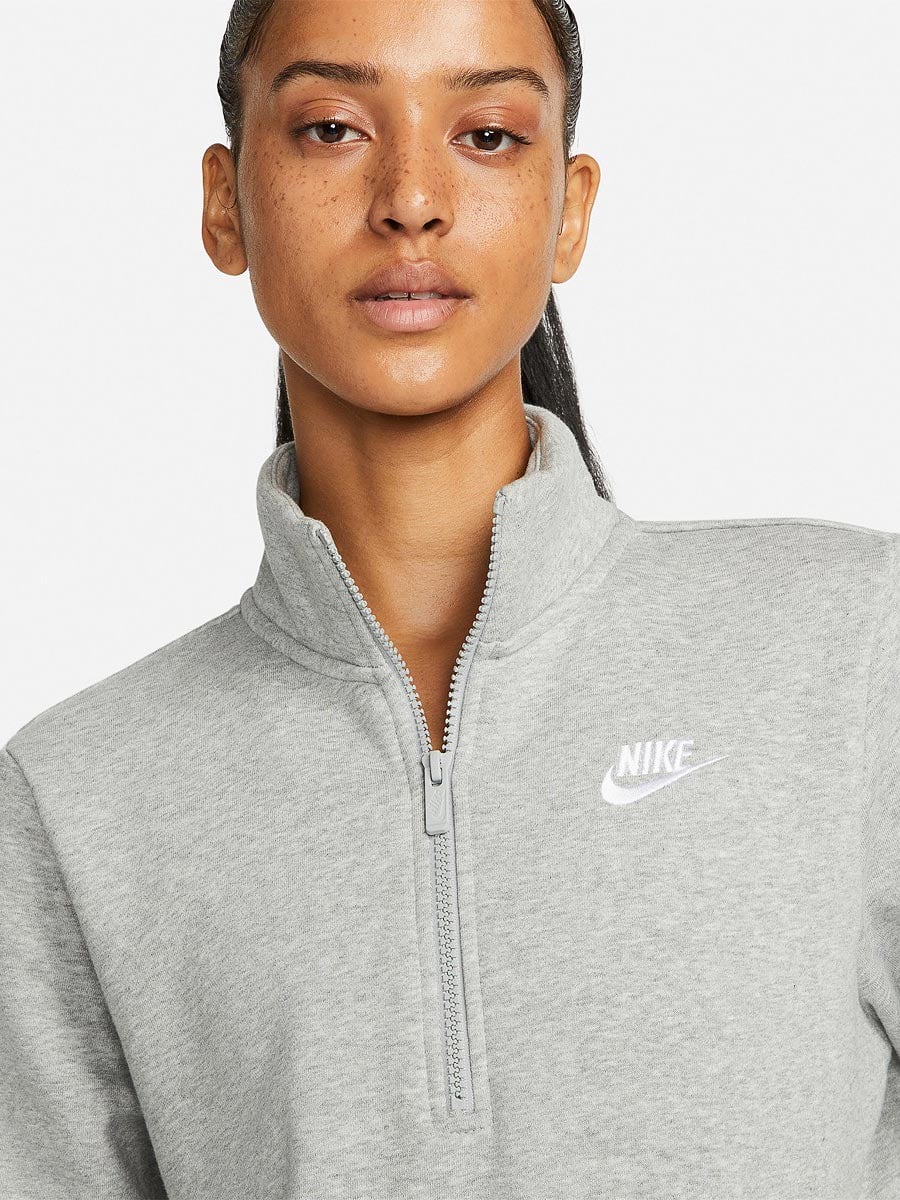 NIKE Блуза W CLUB FLC STD QZ