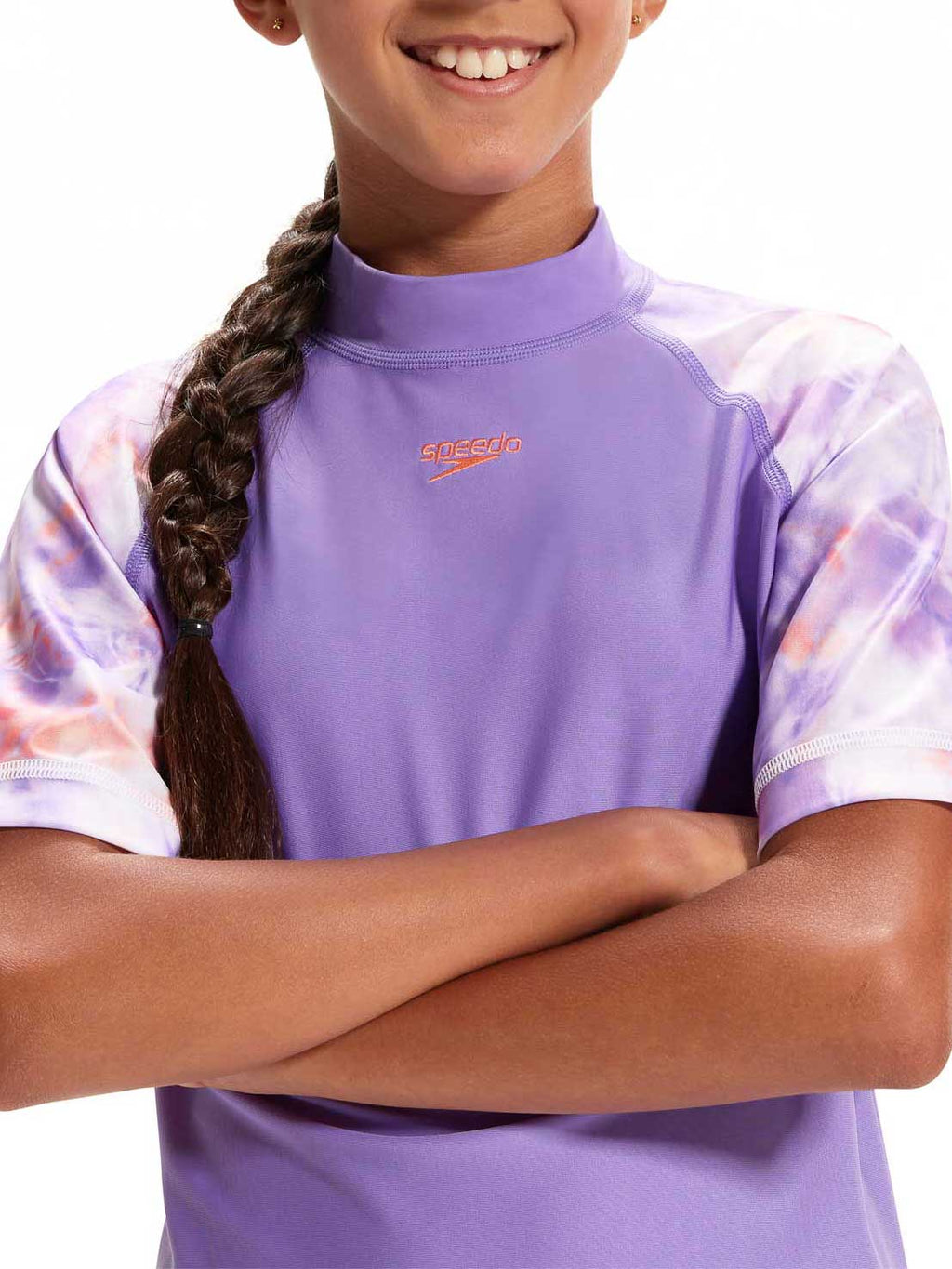 SPEEDO Тениска с UV защита GIRLS PRINTED TOP