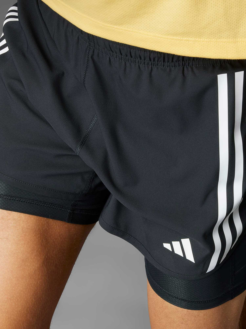 ADIDAS PERFORMANCE Къси панталони Own the Run 3 Stripes 2in1 Short