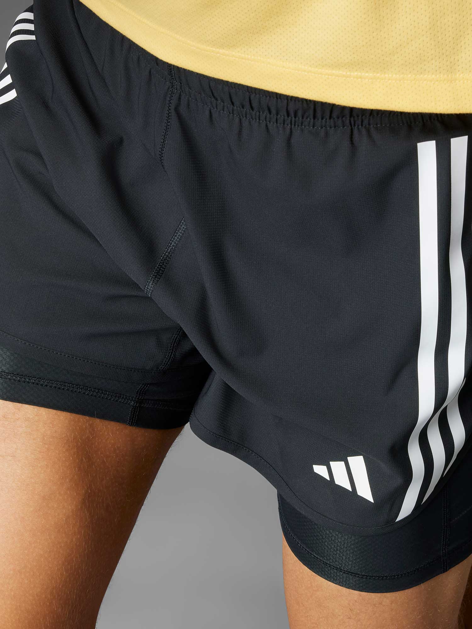 ADIDAS PERFORMANCE Къси панталони Own the Run 3 Stripes 2in1 Short