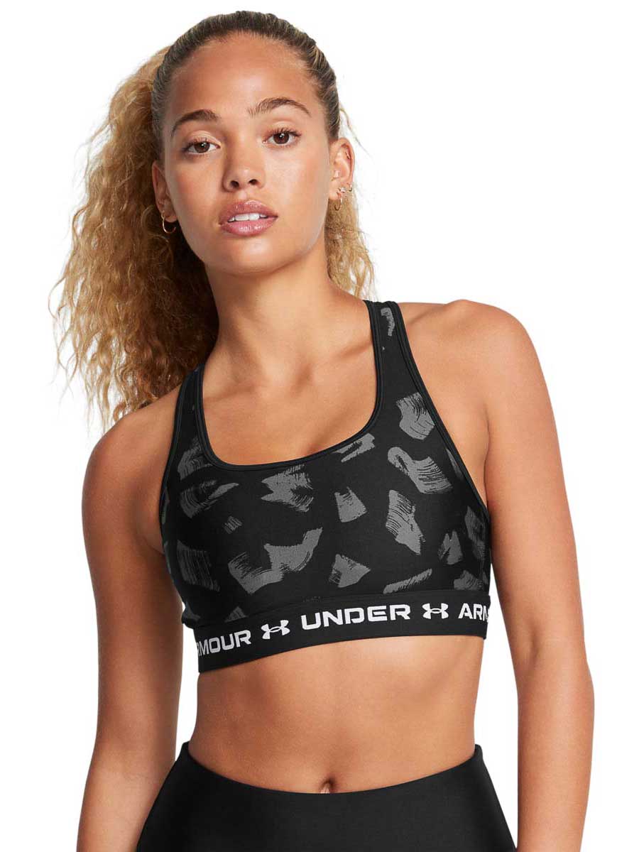 UNDER ARMOUR Спортен сутиен Crossback Mid Print