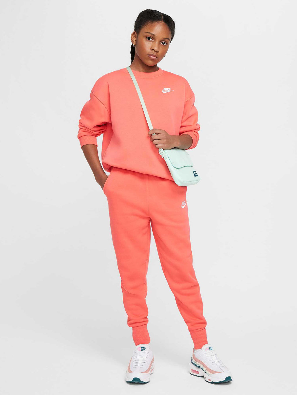 NIKE Спортно долнище G NSW CLUB FLC HR FTD PNT LBR